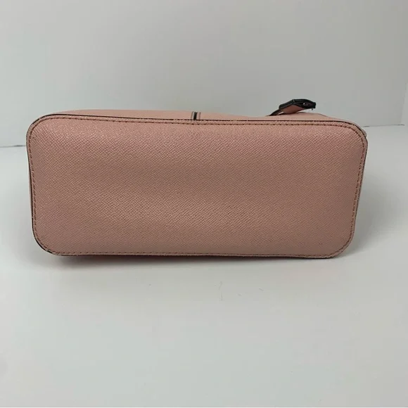 Guess Handbag Y2k Salmon Pink Double Handle Tote Satchel Bag PVC Purse - Picture 8 of 16